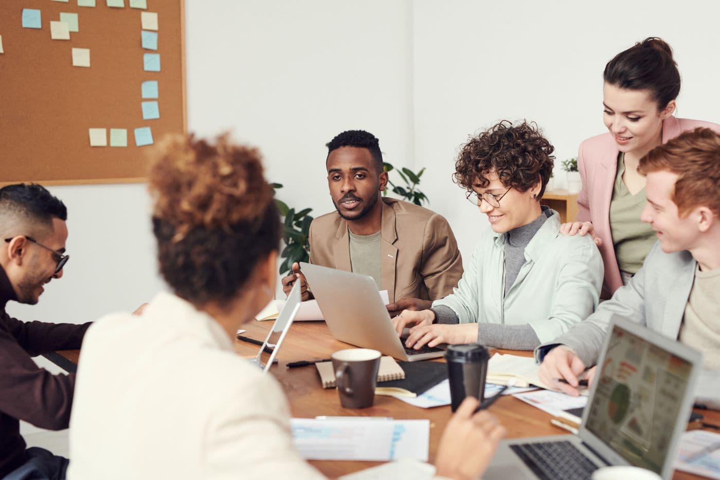People working together around a table