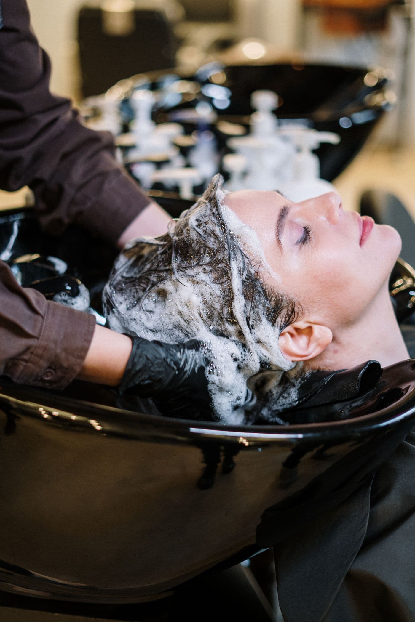 A hair professional at work